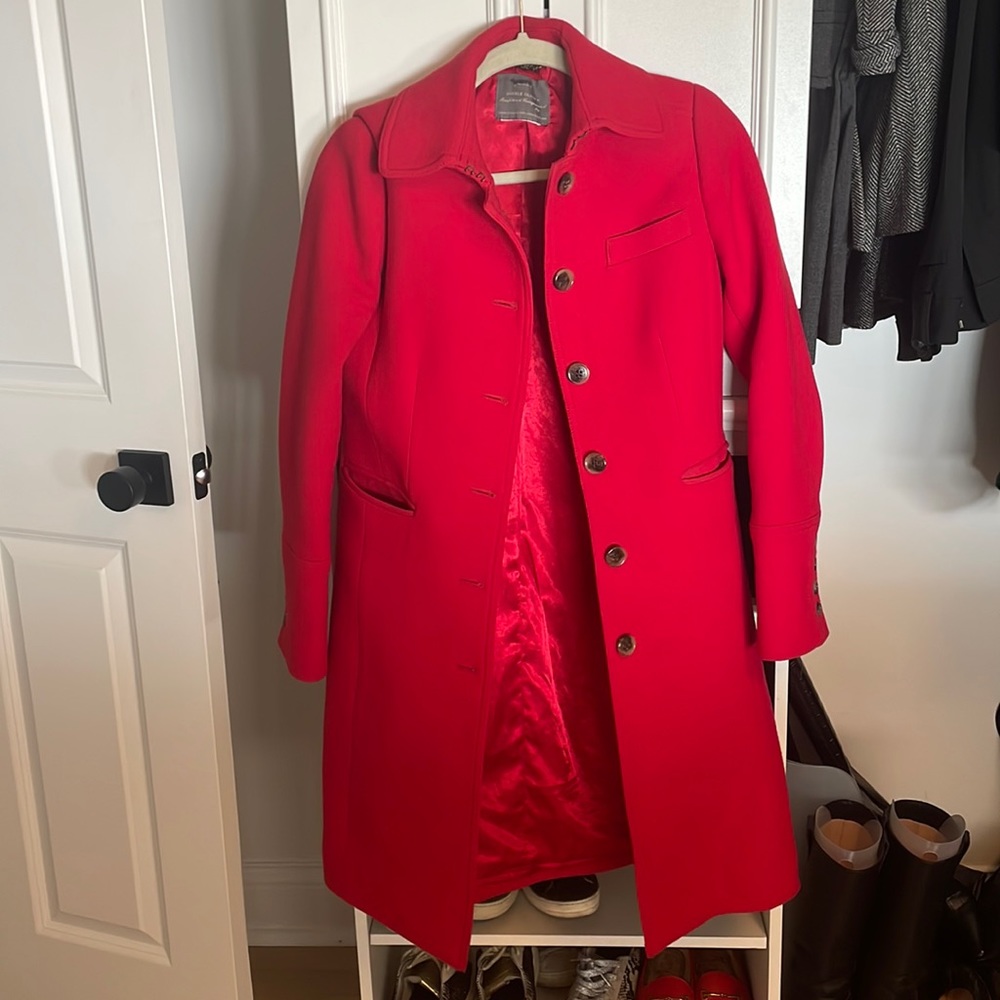 J.Crew Red Peacoat XS - EUC